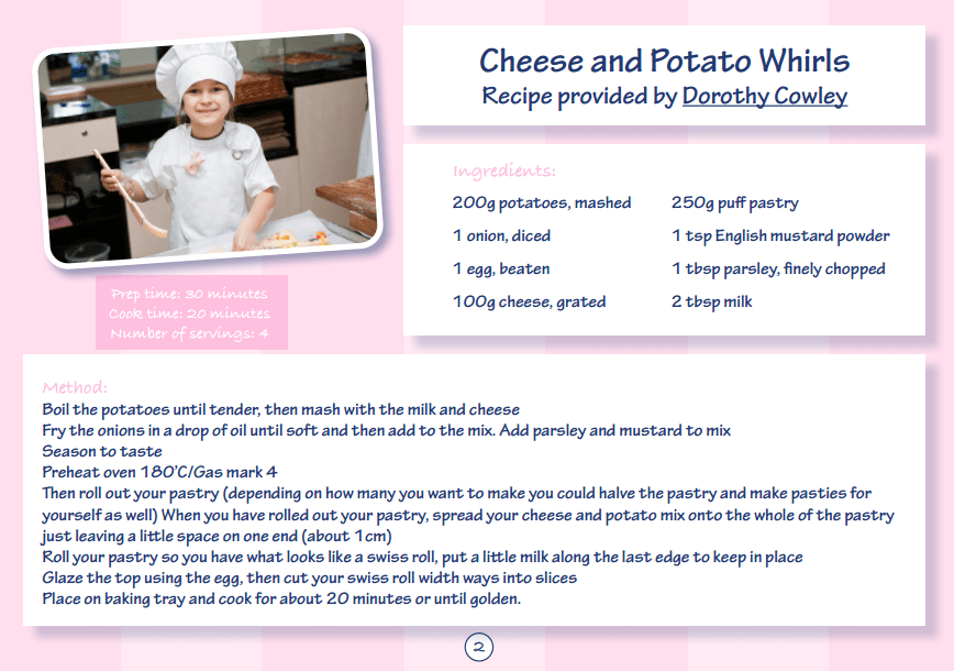 Printsave fundraising cook book recipe